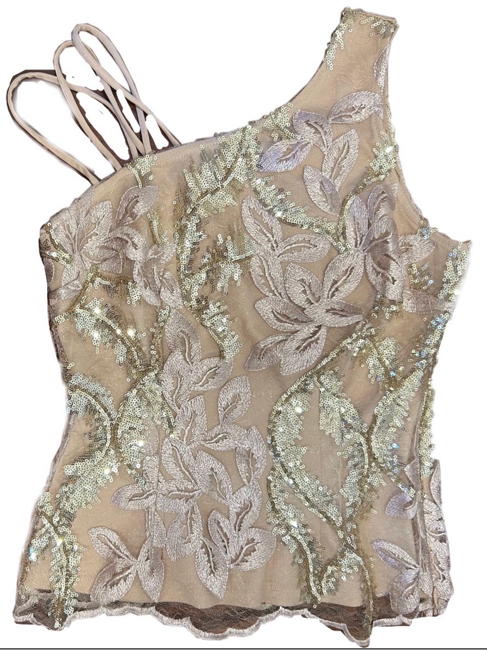 Sparkly Pink and Gold Tank Top